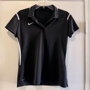 Nike Dri-FIT Black Short-Sleeve Polo Top size medium - great condition